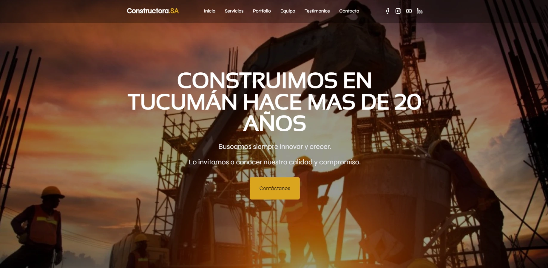Demo de landing page Constructora