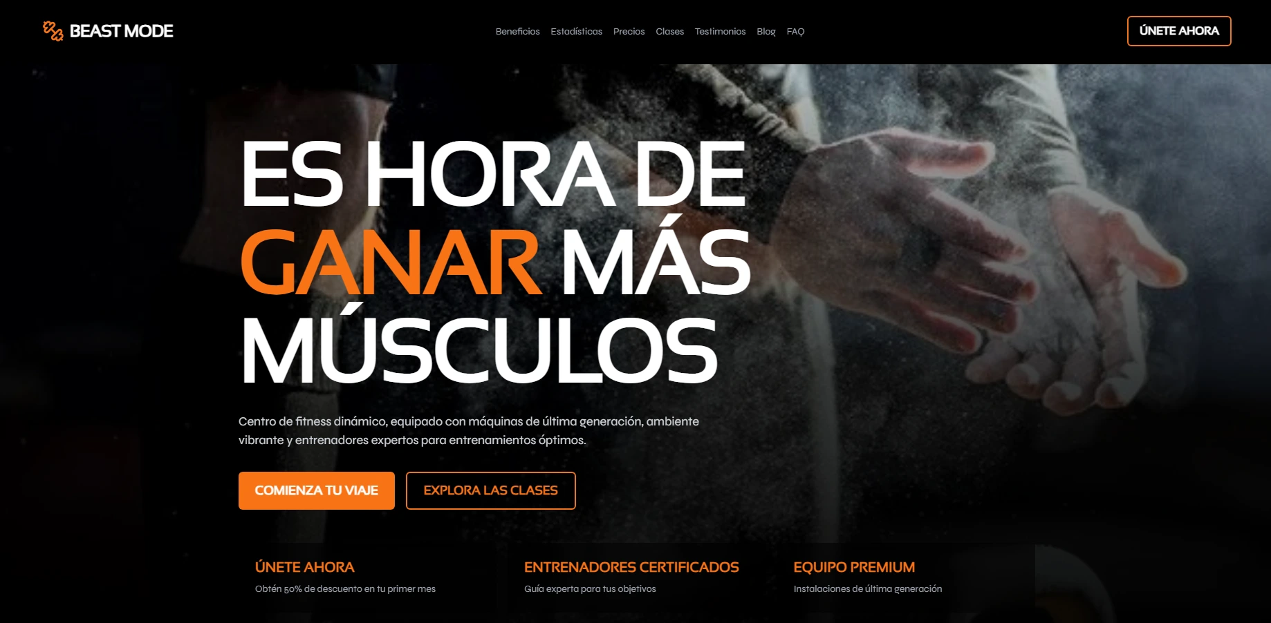 Demo de landing page Gimnasio